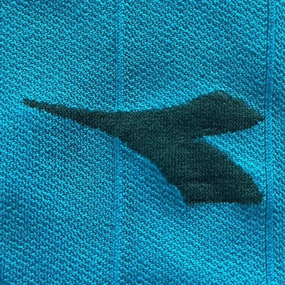 Diadora Activewear LS 1/4 Zip Polyamide Elastane Hooded Top Turquoise Sz M/L - Picture 12 of 15